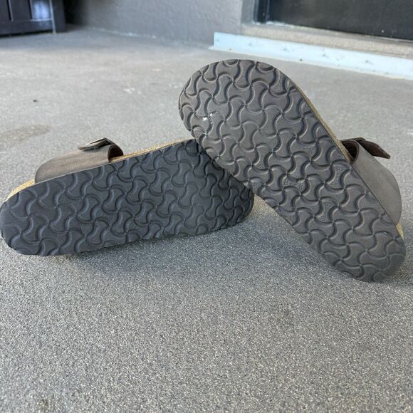 Birkenstock Gizeh Sandals 41 Legendary #43751 Brown Birkibuc Made In Germany - Picture 6 of 6